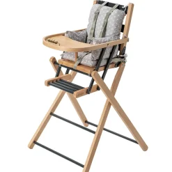 Chaise haute extra pliante Sarah hybride anthracite