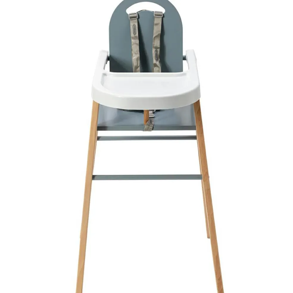 Chaise haute fixe Lili hybride bleu gris