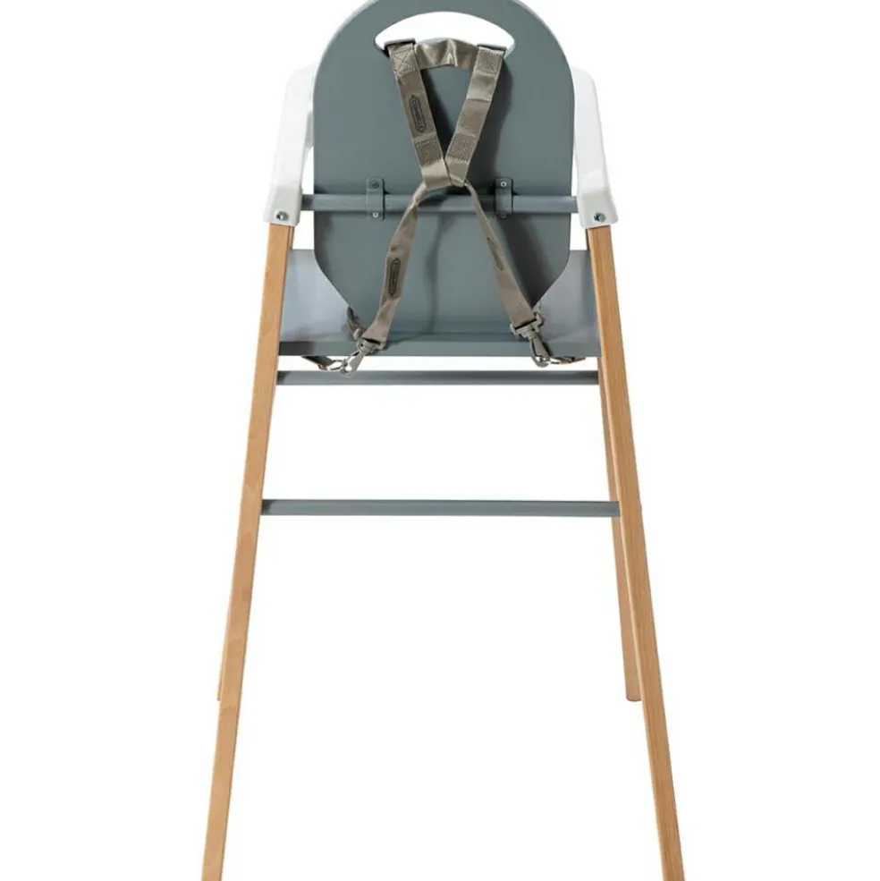 Chaise haute fixe Lili hybride bleu gris