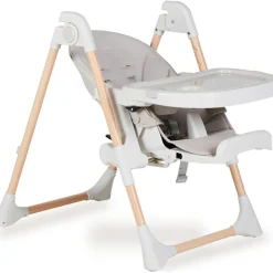 Chaise haute Papum Blanc-Naturel