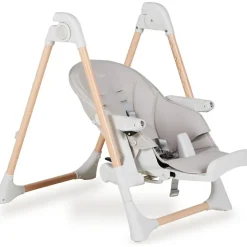 Chaise haute Papum Blanc-Naturel