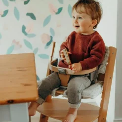 Chaise haute Syt évolutive avec tablette naturelle