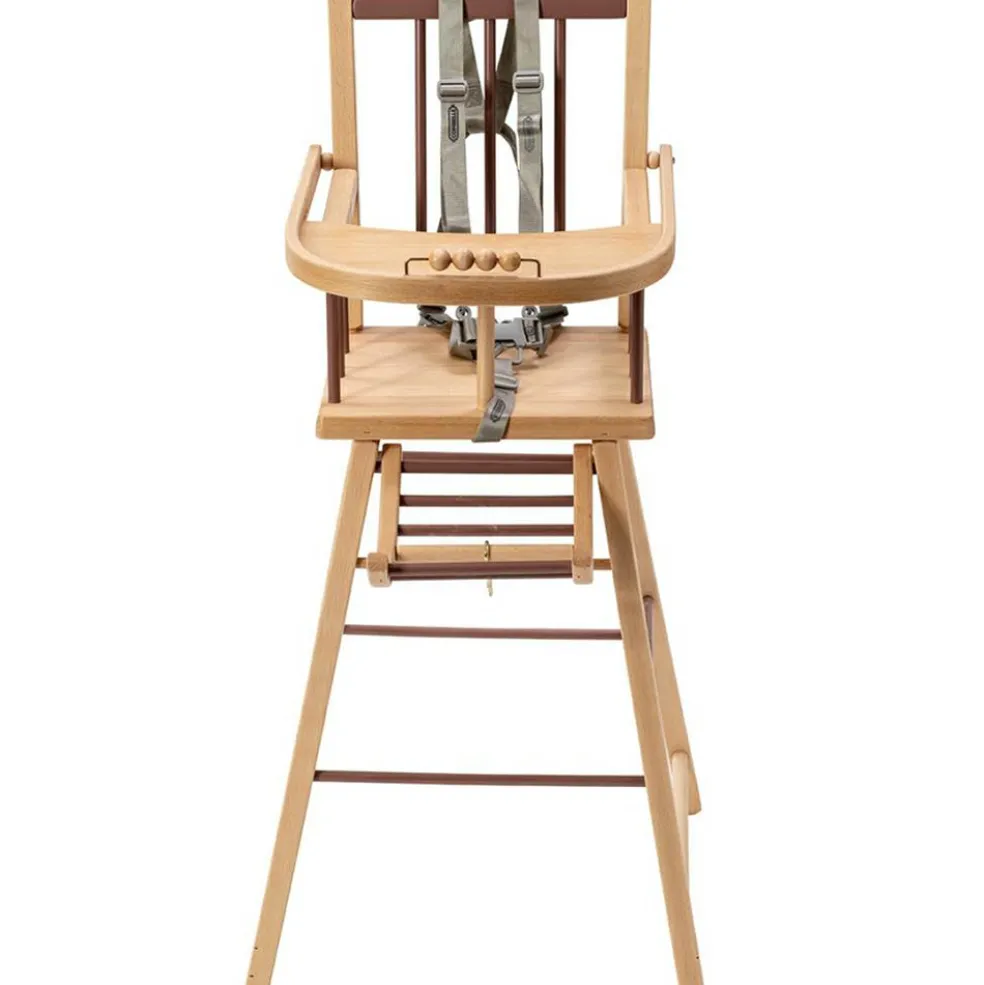 Chaise haute traditionnelle André hybride vieux rose