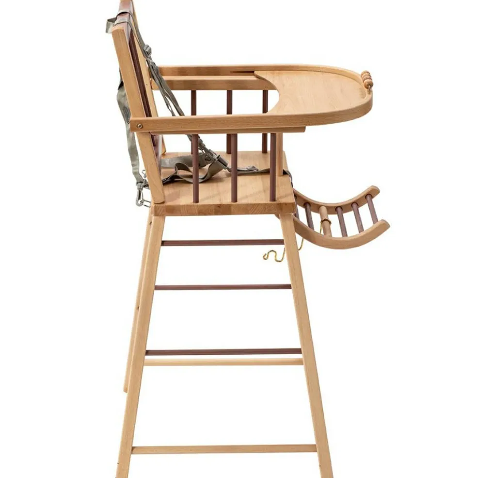 Chaise haute traditionnelle André hybride vieux rose