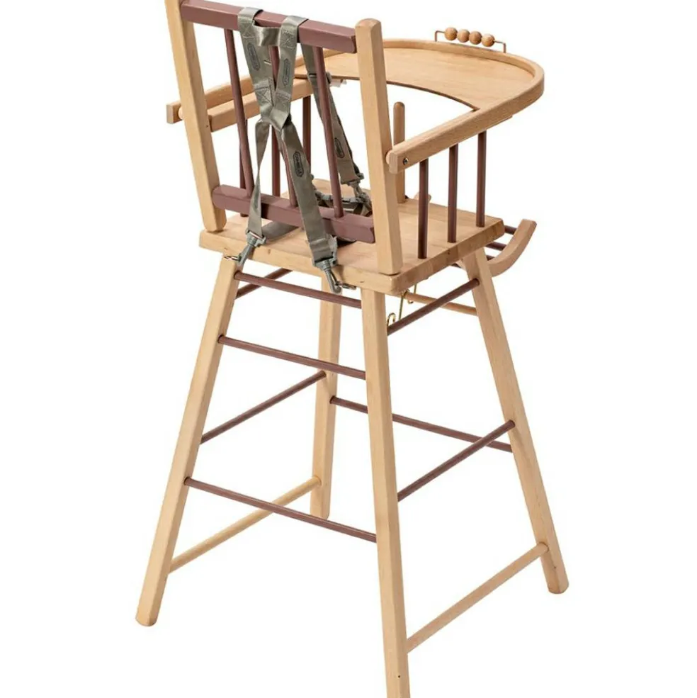 Chaise haute traditionnelle André hybride vieux rose