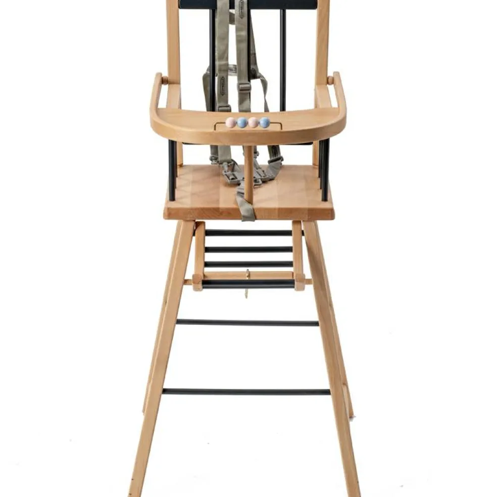 Chaise haute traditionnelle André hybride anthracite