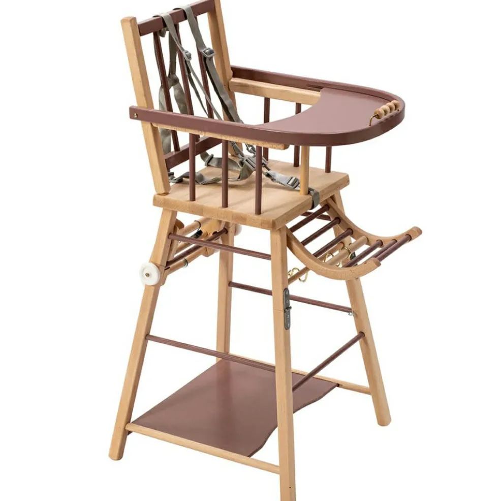 Chaise haute transformable Marcel hybride vieux rose