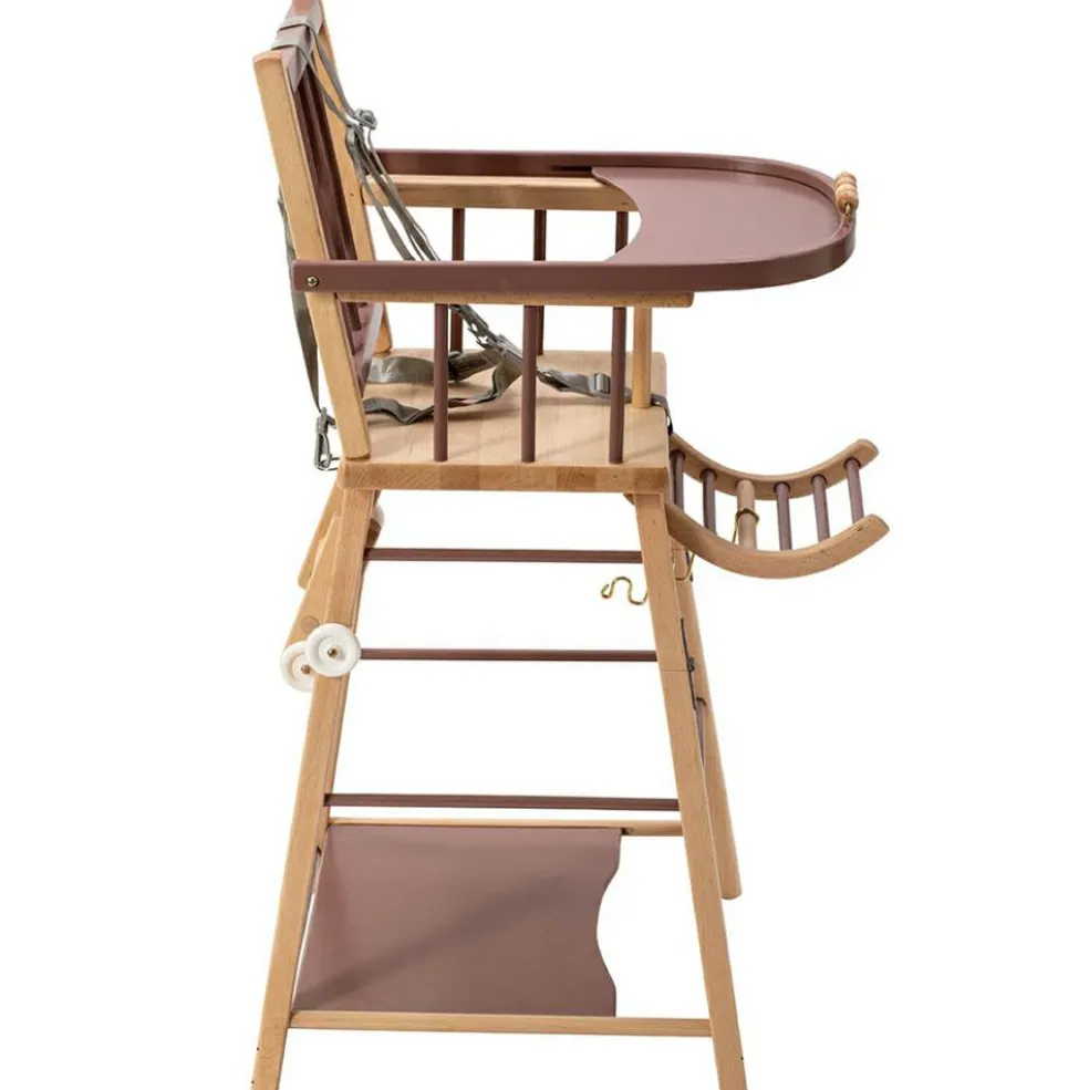 Chaise haute transformable Marcel hybride vieux rose