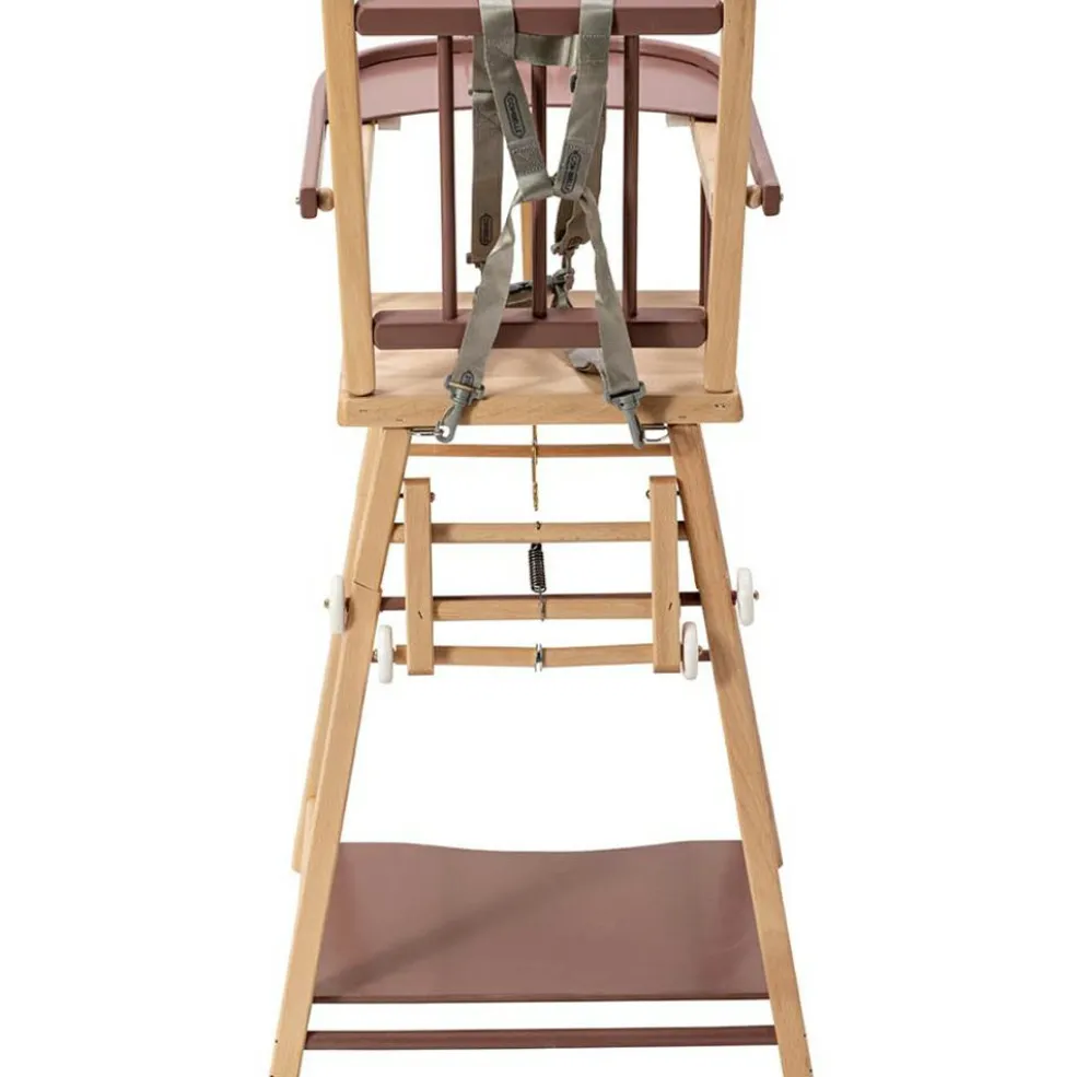Chaise haute transformable Marcel hybride vieux rose
