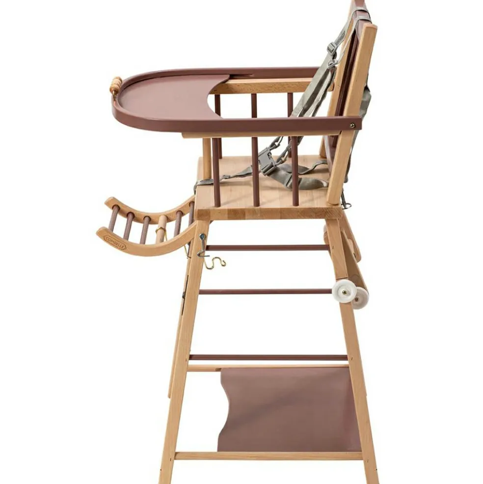 Chaise haute transformable Marcel hybride vieux rose