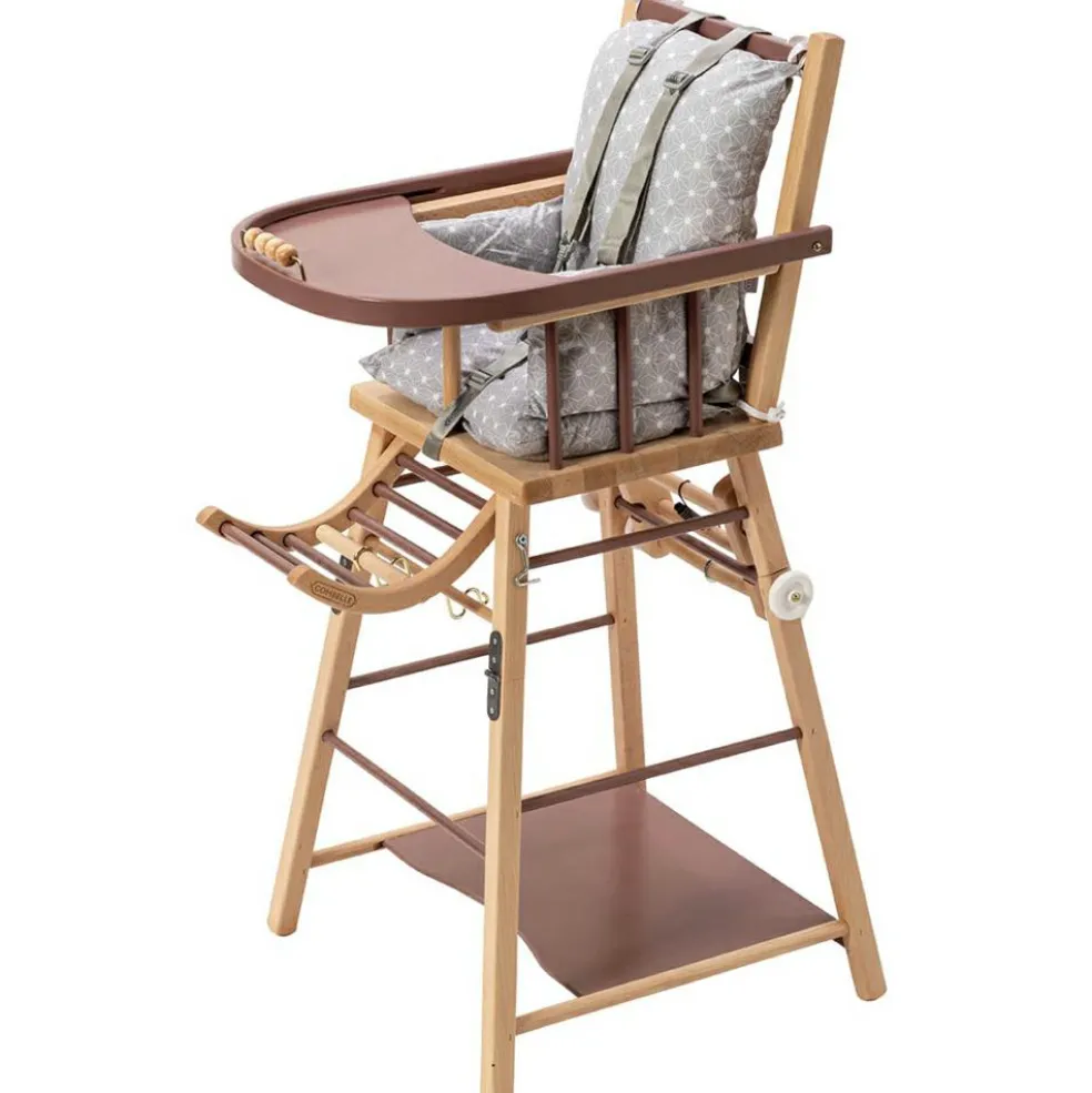 Chaise haute transformable Marcel hybride vieux rose