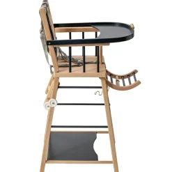 Chaise haute transformable Marcel hybride anthracite