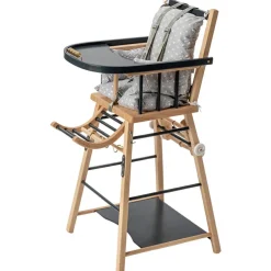 Chaise haute transformable Marcel hybride anthracite