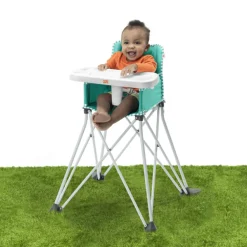 Chaise haute ultra compacte Pop'N Dine Vert