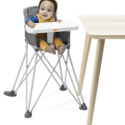 Chaise haute ultra compacte Pop'N Dine Gris - Reconditionné