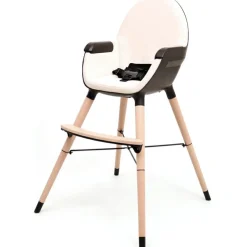 Chaise haute évolutive Essentiel plus noir et sable