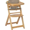 Chaise haute évolutive Timba Natural Wood avec coussin