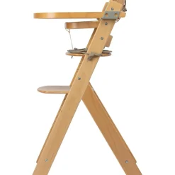 Chaise haute évolutive Timba Natural Wood avec coussin
