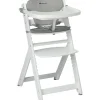 Chaise haute évolutive Timba White avec coussin