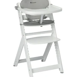 Chaise haute évolutive Timba White avec coussin