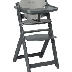 Chaise haute évolutive Timba Gray Mist avec coussin