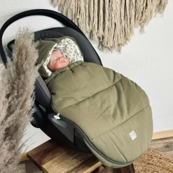Chancelière bébé jersey Hooded olive green