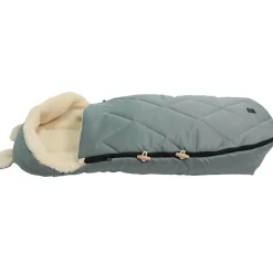 Chancelière capuche souris en laine vert (6-36 mois)