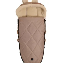 Chancelière capuche souris en laine sable (6-36 mois)