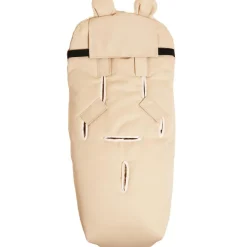 Chancelière capuche souris en laine beige (6-36 mois)