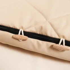 Chancelière capuche souris en laine beige (6-36 mois)