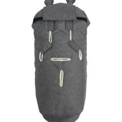Chancelière capuche souris en laine gris anthracite (6-36 mois)