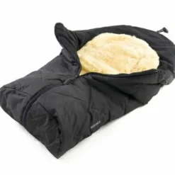 Chancelière Little Sheepy noir - peau d'agneau amovible (0-24 mois)