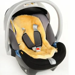 Chancelière Little Sheepy noir - peau d'agneau amovible (0-24 mois)