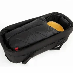 Chancelière Little Sheepy noir - peau d'agneau amovible (0-24 mois)