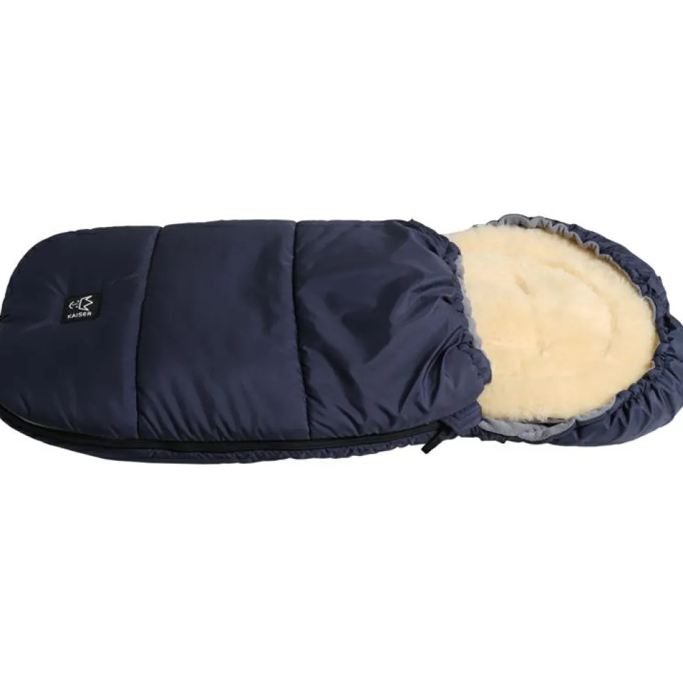 Chancelière Lukky avec peau d'agneau navy (6-36 mois)