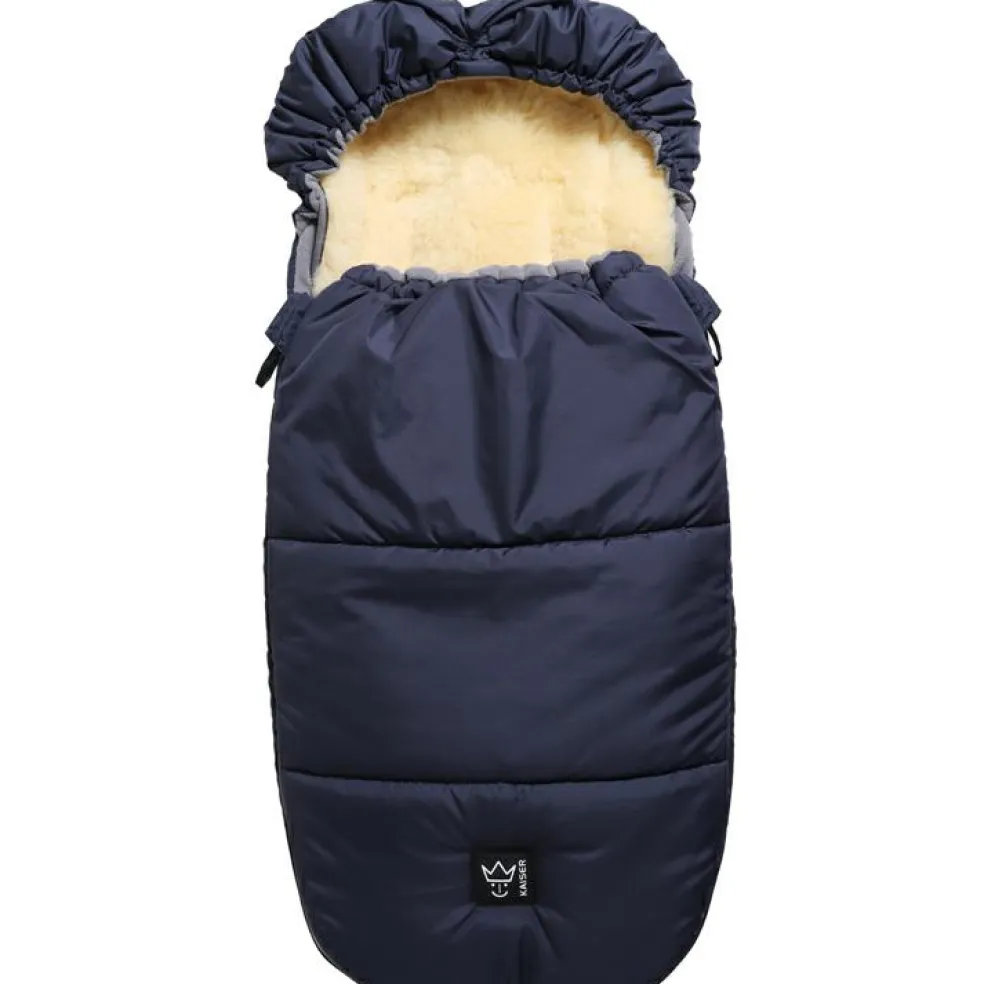 Chancelière Lukky avec peau d'agneau navy (6-36 mois)