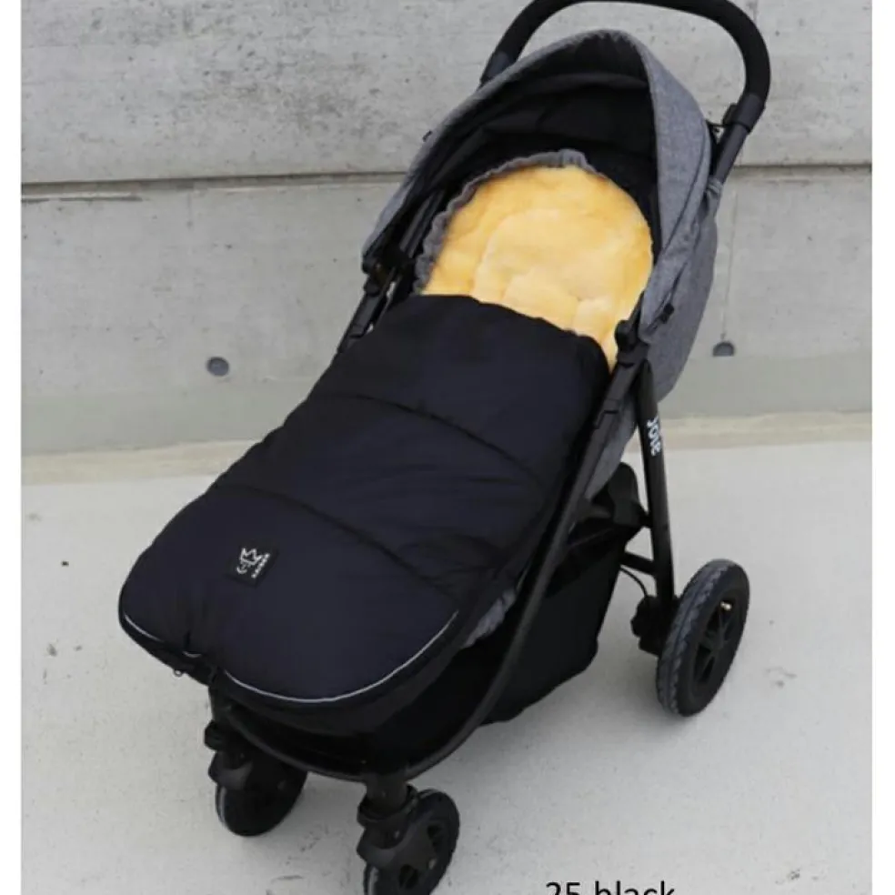 Chancelière Lukky avec peau d'agneau navy (6-36 mois)