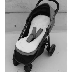 Chancelière Lukky avec peau d'agneau navy (6-36 mois)