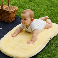 Chancelière pour siège-auto bébé en peau d'agneau EMMY anthracite