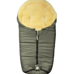 Chancelière pour siège-auto bébé en peau d'agneau NAADJA kaki