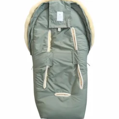 Chancelière pour siège-auto bébé en peau d'agneau EMMY vert sauge