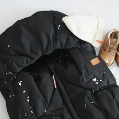 Chancelière poussette noir polaire blanche (6-24 mois)