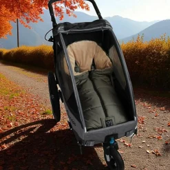 Chancelière thermique pour poussette SANDY kaki et camel