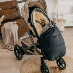 Chancelière thermique pour poussette SHEEP noir et gris
