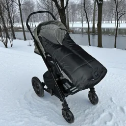 Chancelière thermique pour poussette SANDY noir et gris