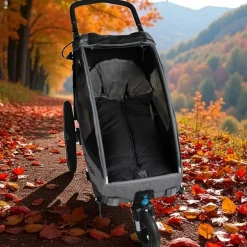 Chancelière thermique pour poussette SANDY noir et gris