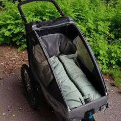 Chancelière thermique pour poussette SANDY vert sauge et gris