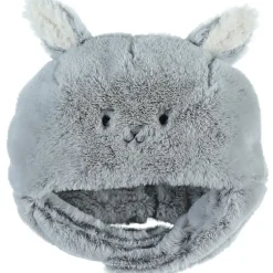 Chapka en groloudoux gris (1-6 mois)