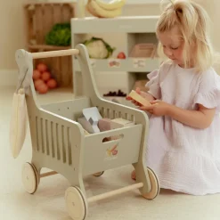 Chariot de courses en bois