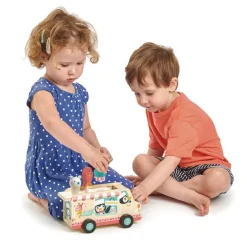 Chariot de crème glacée pingouins